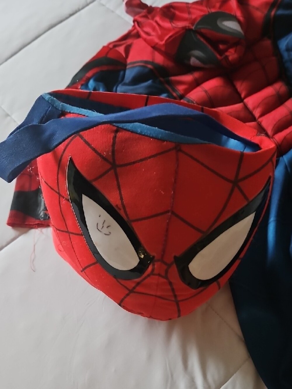 Marvel Spider-Man Red and Blue Kids Superhero Costume with Masked Hood - Picture 2 of 6
